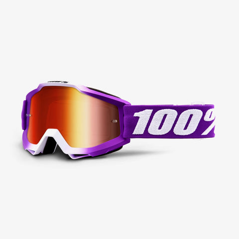 100% Accuri Youth Goggle Framboise - Red mirror