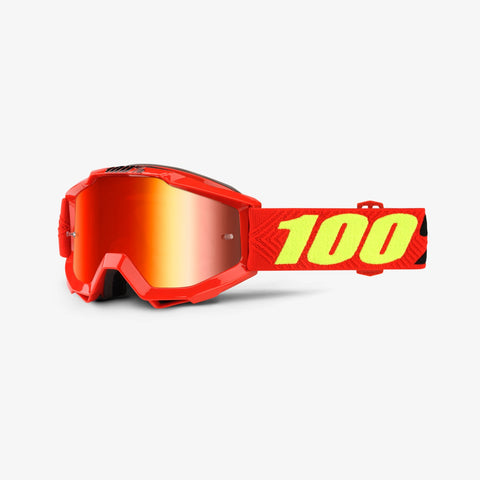 100% Accuri Youth Goggle Rec Saarinen- Red mirror
