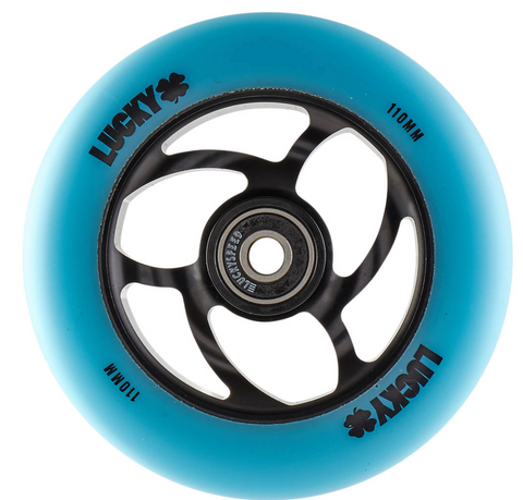 Lucky Torsion Pro Scooter Wheel Color: Teal/Black Diameter: 110mm