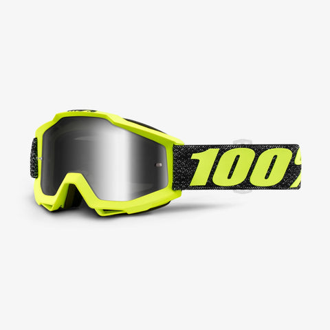100% Accuri Goggle Tresse Fluo yellow - silver  mirror