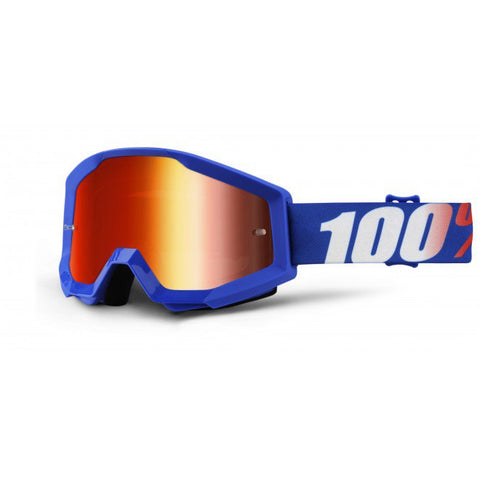 100% The strata jr. Goggle Blue - Red Lens