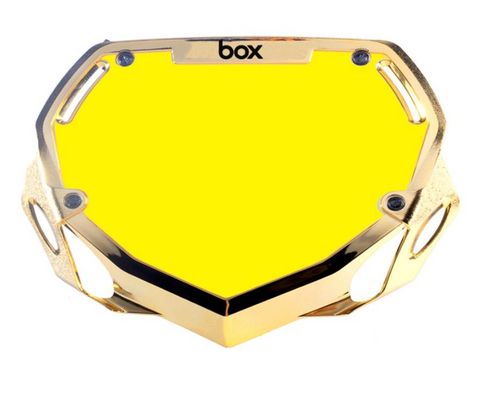 BOX TWO CHROME NUMBER PLATE GOLD